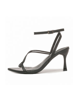 Black Charlene heels by J.Adams, featuring sleek design and pointed toes, displayed on a neutral background.