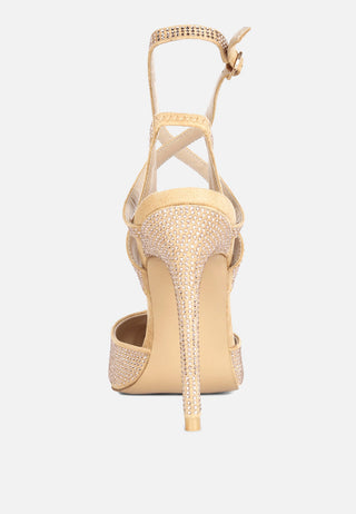 Charmer Diamante Studded High Heeled Sandal