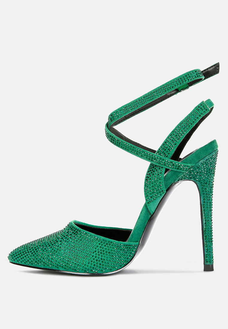 Charmer Diamante Studded High Heeled Sandal - Glamourous Grace