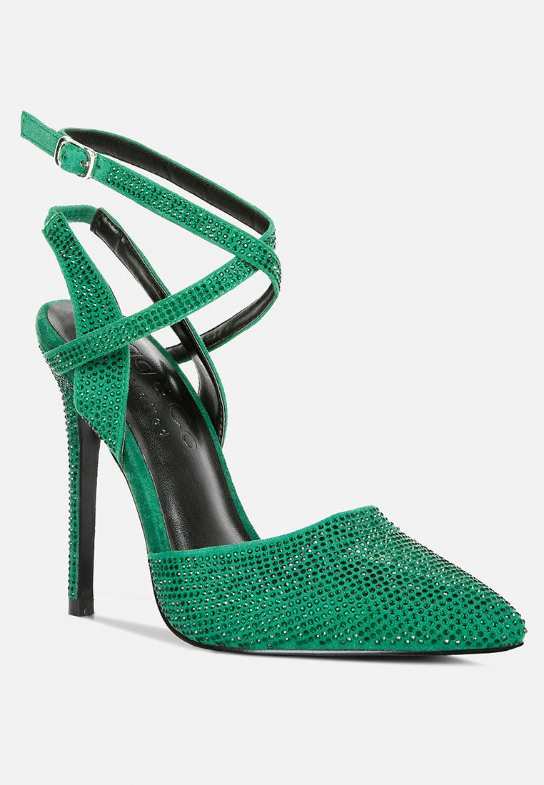 Charmer Diamante Studded High Heeled Sandal - Glamourous Grace