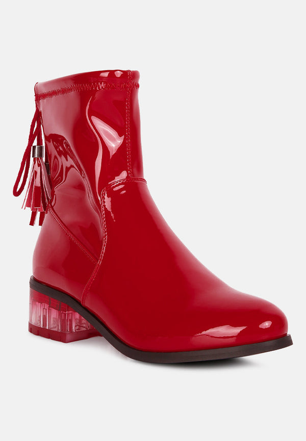 Cheer Leader Tassels Detail Ankle Boots - Glamourous Grace
