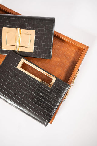 Chloe Croc Clutch - Glamourous Grace