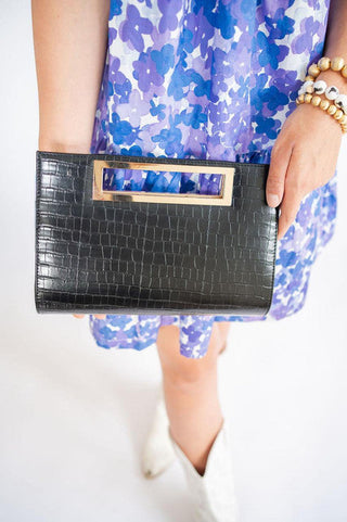 Chloe Croc Clutch - Glamourous Grace