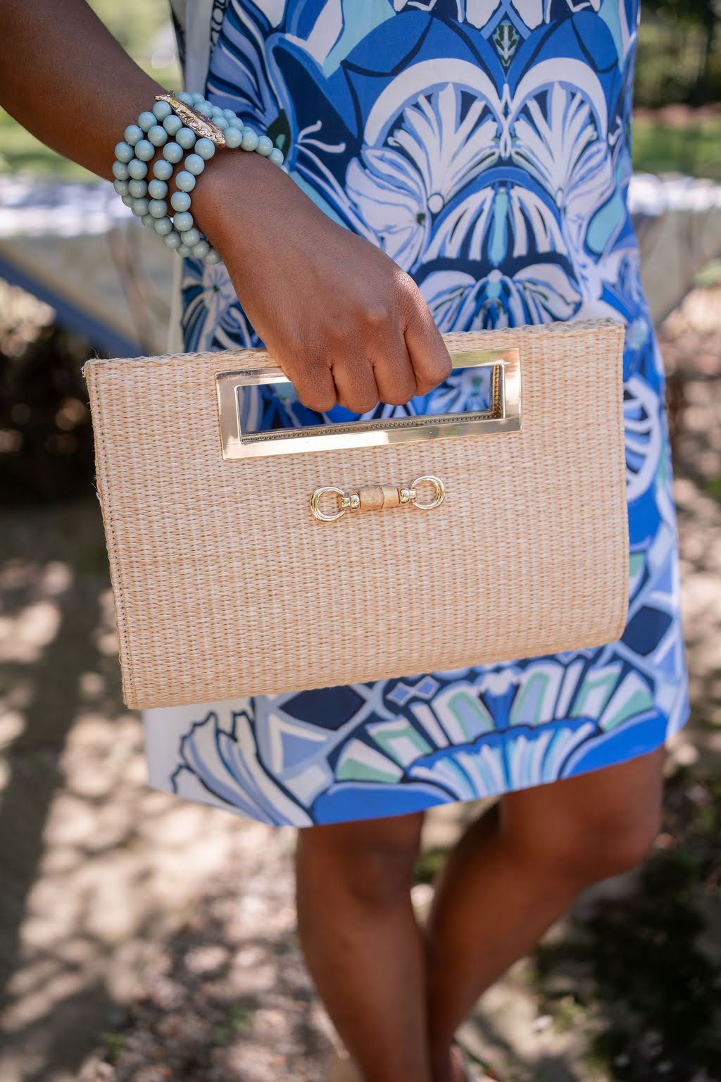 Chloe Clutch -  Bamboo Toggle - Glamourous Grace