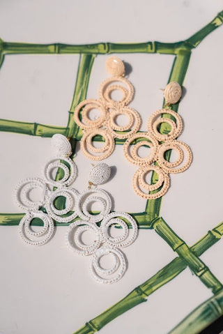 Chloe Raffia  - Drop Earring - Glamourous Grace