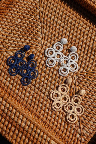 Chloe Raffia  - Drop Earring - Glamourous Grace