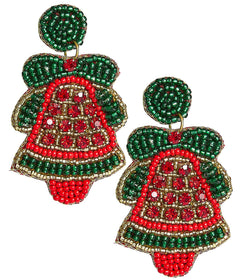Christmas Bell Beaded Christmas Earring