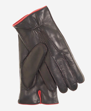 CL3505 (black) - Men’s handsewn Italian lamb shearling winter leather gloves - Glamourous Grace