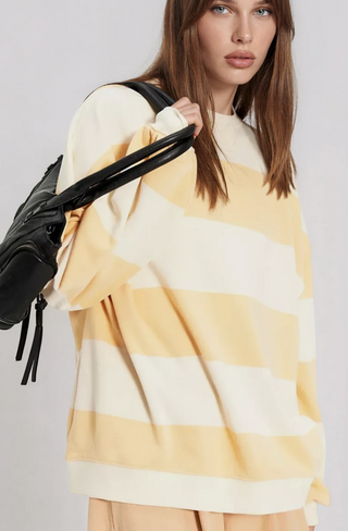 We The Free Classic Striped Oversized Crewneck