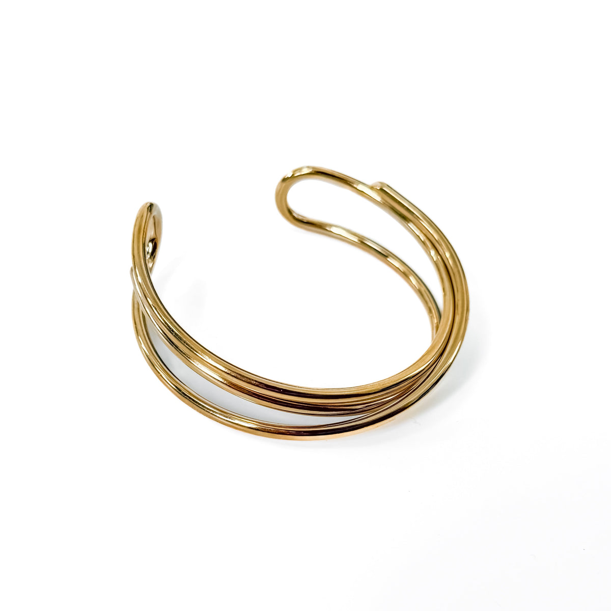 Cleo Crossover Cuff Bangle Bracelet - WATERPROOF - Glamourous Grace