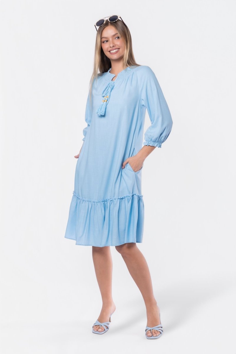 Clio Dress 40" (Light Blue) - Glamourous Grace