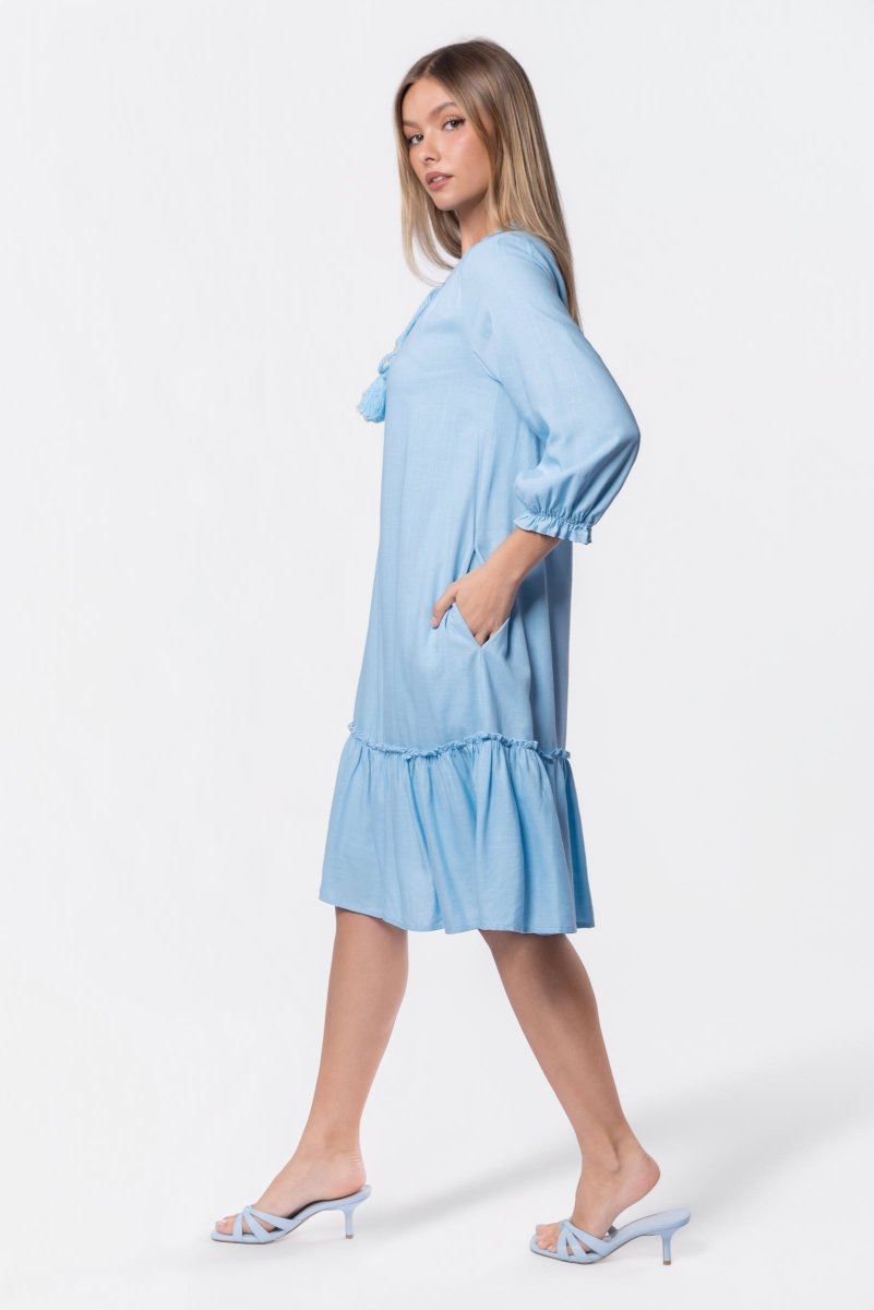 Clio Dress 40" (Light Blue) - Glamourous Grace