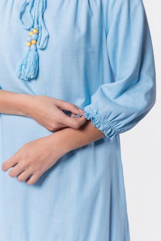 Clio Dress 40" (Light Blue)