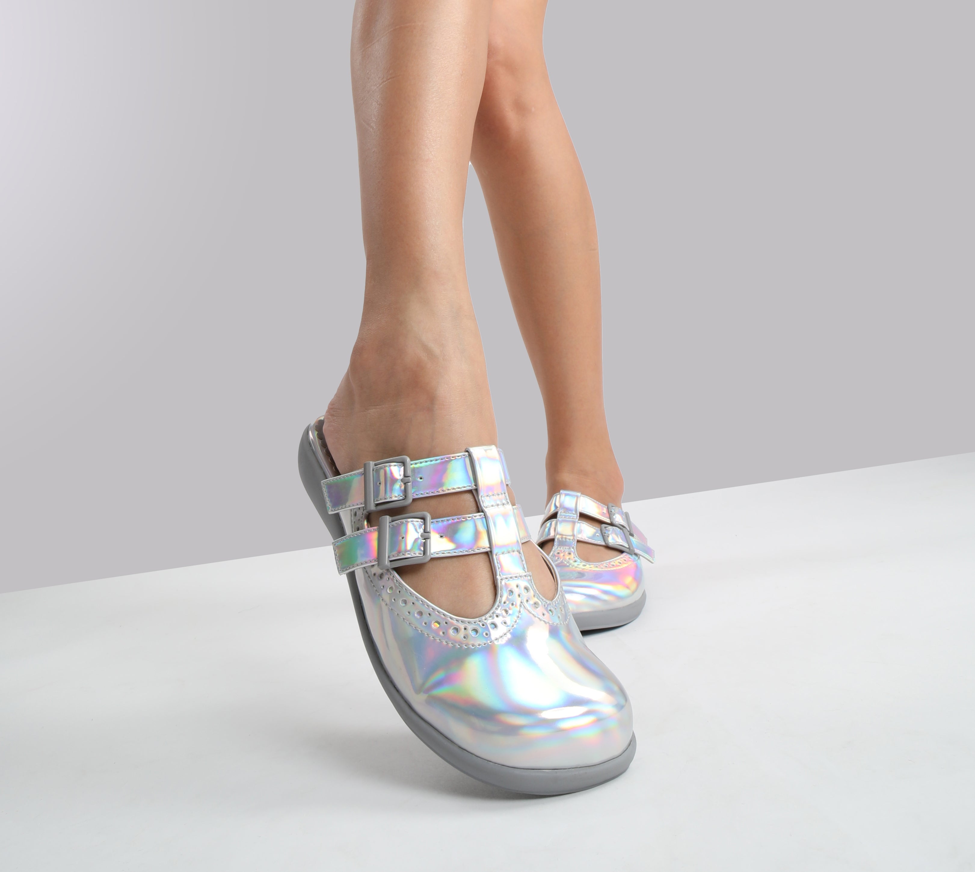 Chrome Crush Women's Mary Jane Clogs - Glamourous Grace