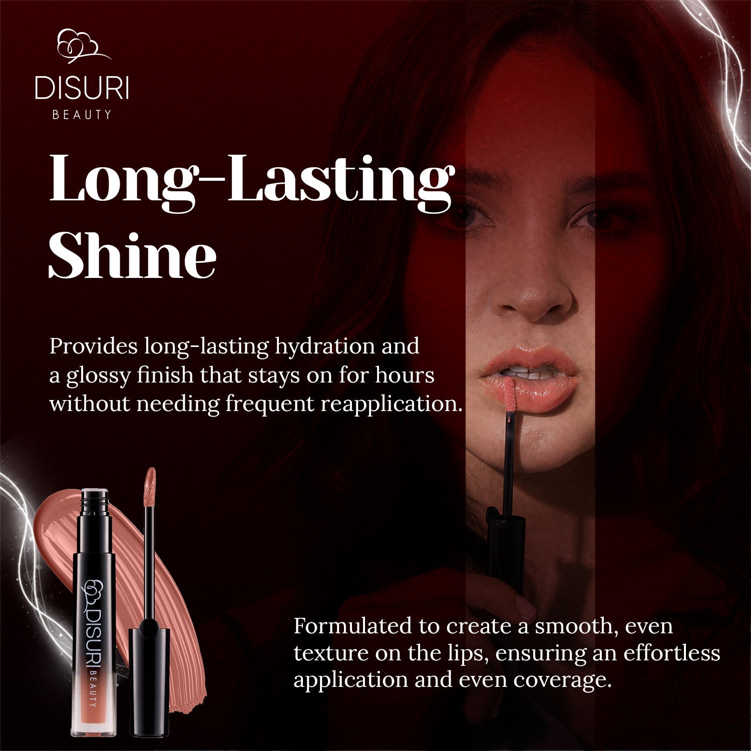 DISURI Beauty Glossy Blast Lip Gloss - Cocoa Crush (M7)