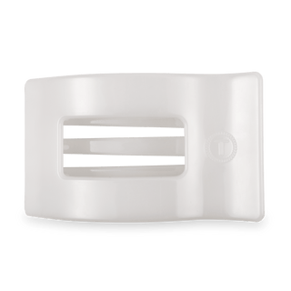 Coconut White Large Flat Rectangle Hair Clip - Glamourous Grace