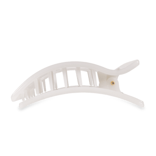 Coconut White Large Flat Rectangle Hair Clip - Glamourous Grace