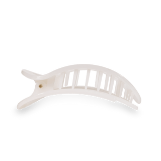 Coconut White Large Flat Round Hair Clip - Glamourous Grace