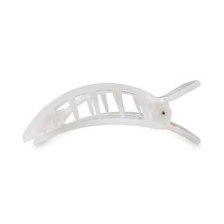 Coconut White Medium Flat Square Hair Clip - Glamourous Grace