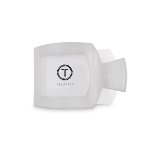 Coconut White Small Flat Square Hair Clip - Glamourous Grace