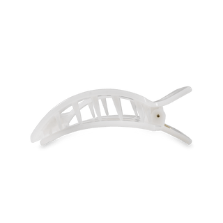 Coconut White Small Flat Square Hair Clip - Glamourous Grace