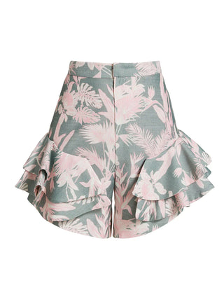 COLIBRI SHORTS IN JARDIN TROPICAL VERDE - Glamourous Grace