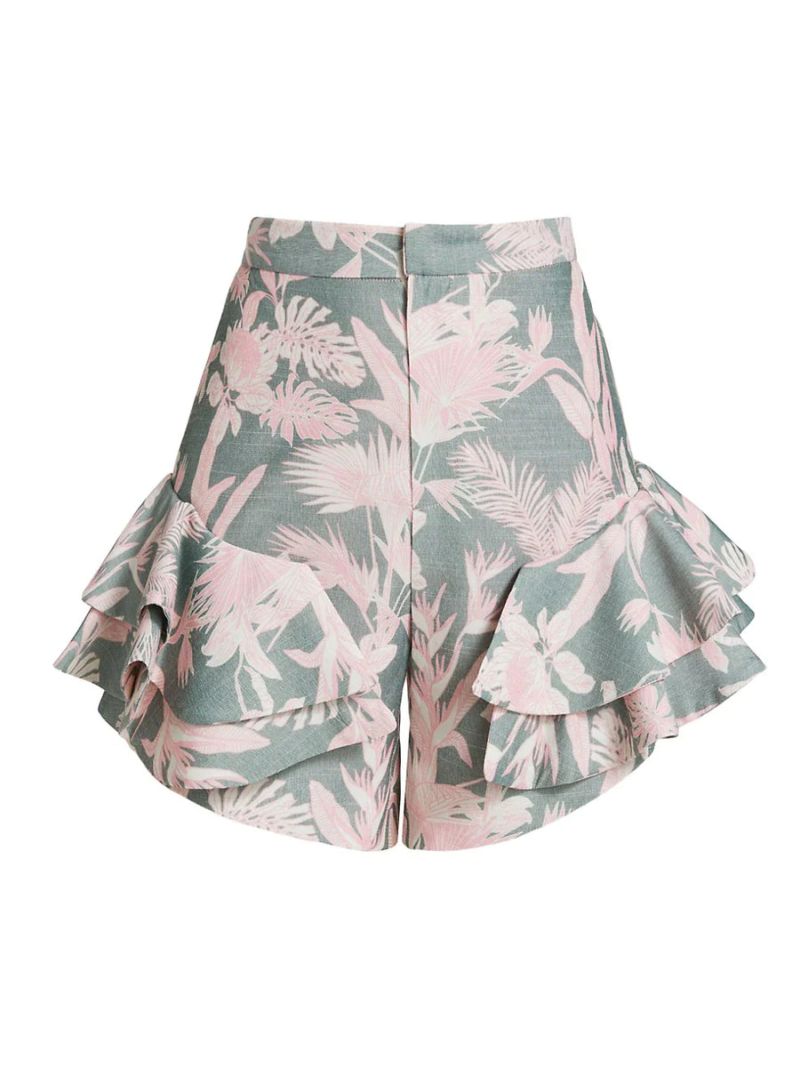 COLIBRI SHORTS IN JARDIN TROPICAL VERDE - Glamourous Grace
