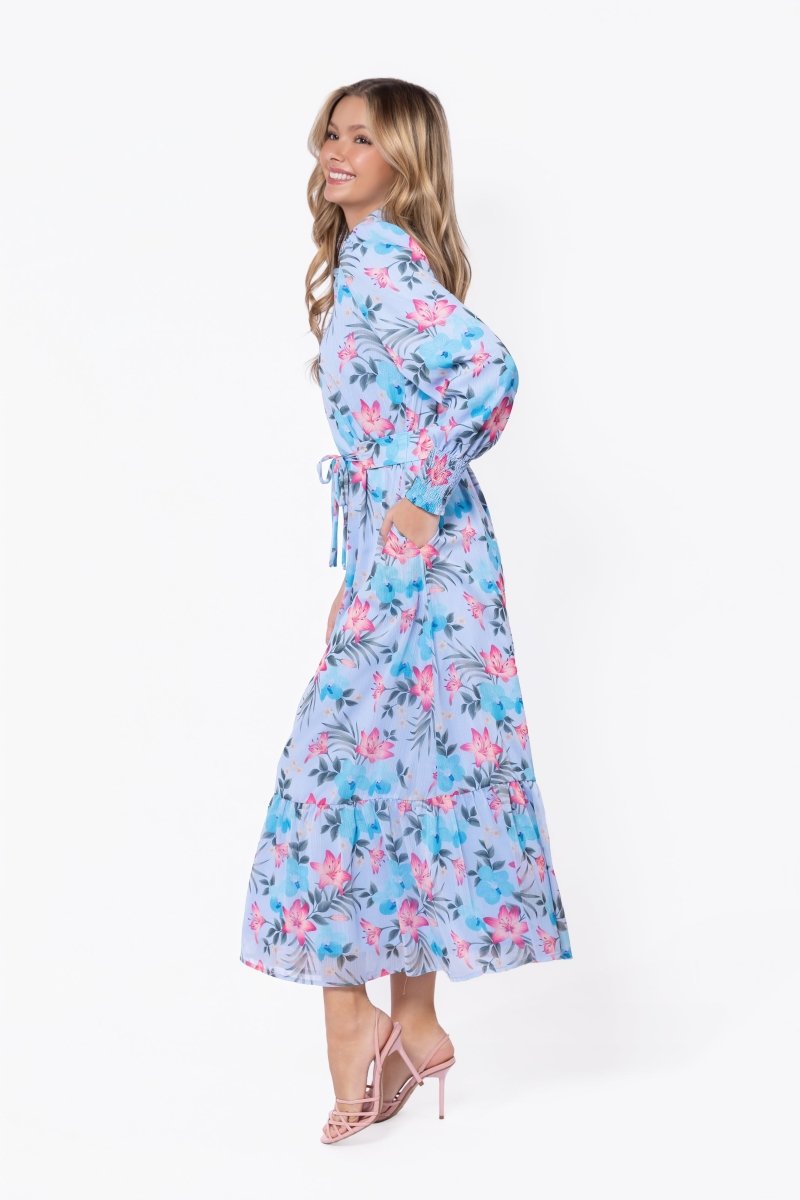 Connie Dress (Blue Ground) - Glamourous Grace