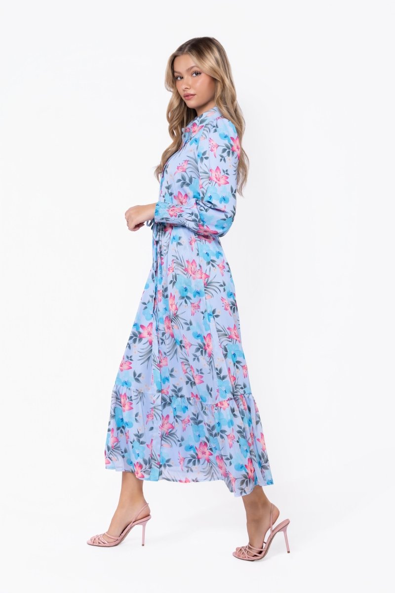 Connie Dress (Blue Ground) - Glamourous Grace