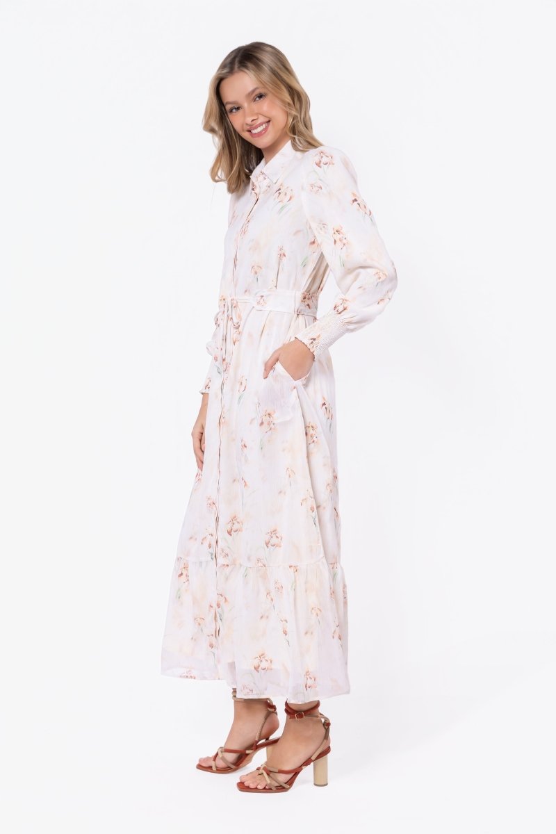 Connie Dress (Light Peach) - Glamourous Grace