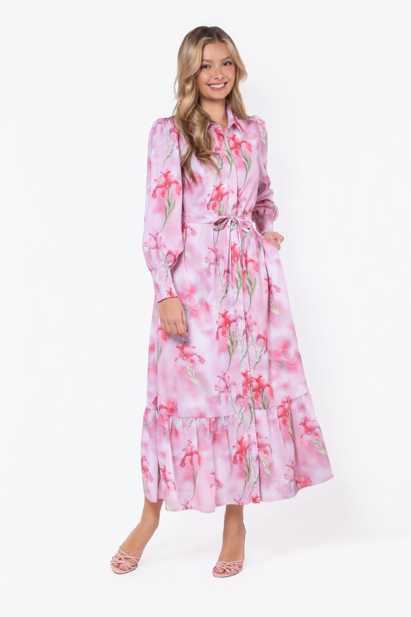 Connie Dress (Pink Flower) - Glamourous Grace