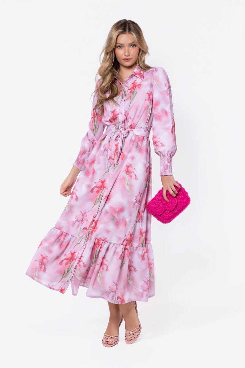 Connie Dress (Pink Flower) - Glamourous Grace