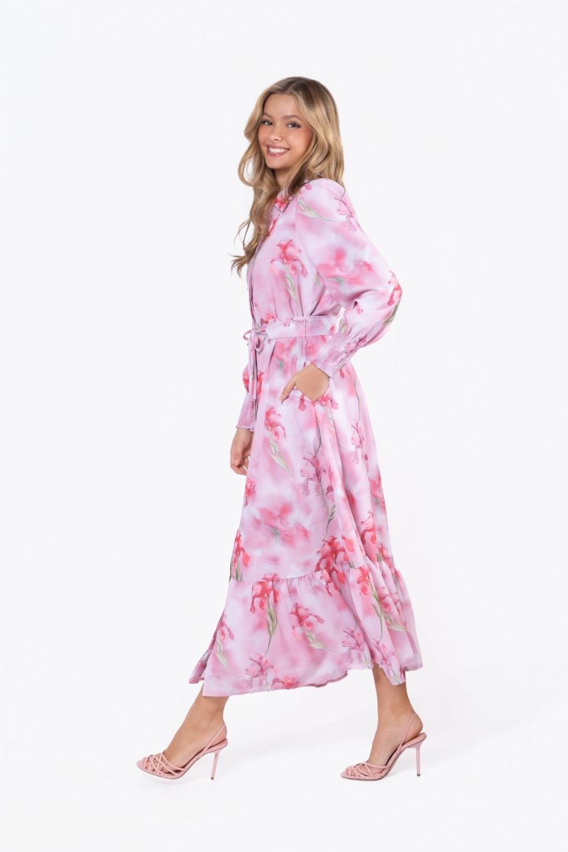 Connie Dress (Pink Flower) - Glamourous Grace