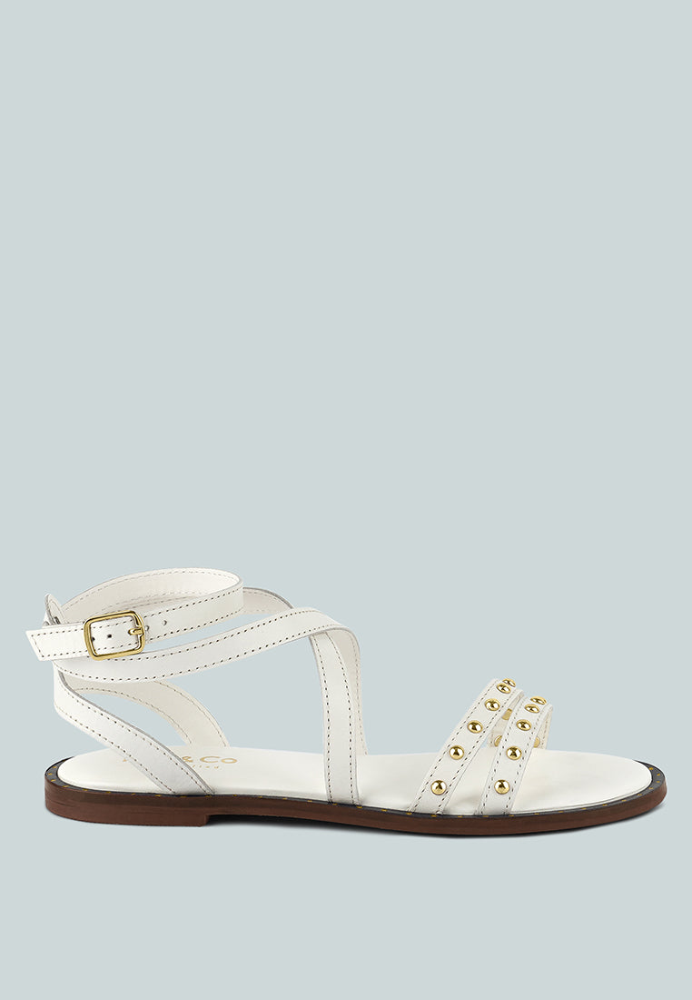 Corriane Studs Embellishment Strappy Sandals - Glamourous Grace