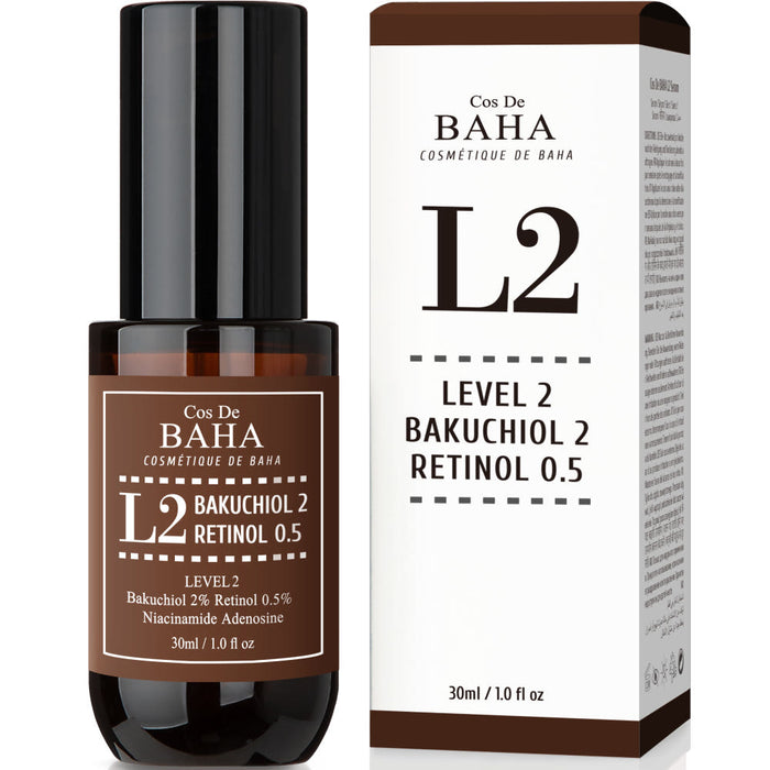 Cos De BAHA L2 Bakuchiol 2% + Retinol 0.5% Serum 30ml - Glamourous Grace