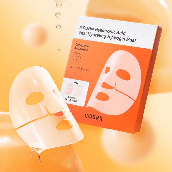 COSRX 5 PDRN Hyaluronic Acid Vital Hydrating Hydrogel Mask 34g X 3ea - Glamourous Grace