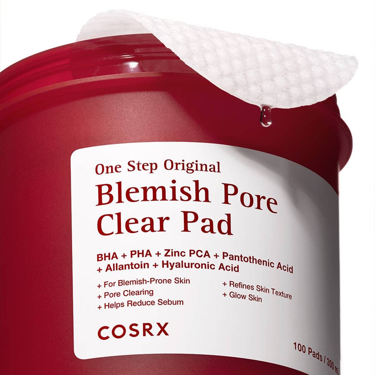 COSRX One Step Original Blemish Pore Clear Pad 300ml/100ea - Glamourous Grace