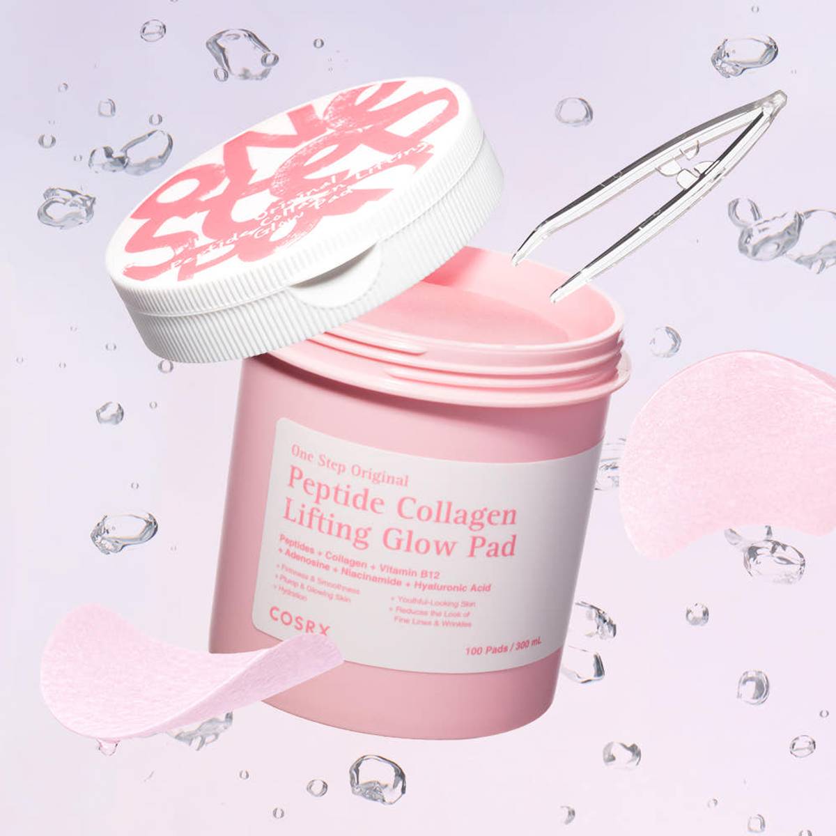 COSRX One Step Original
Peptide Collagen
Lifting Glow Pad 300ml/100ea - Glamourous Grace