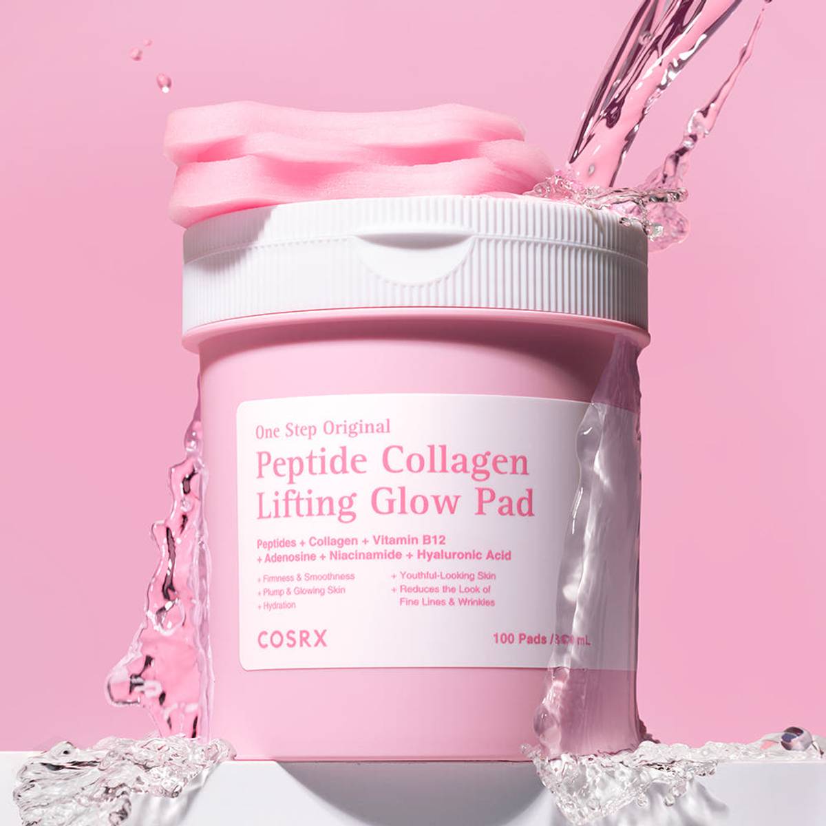COSRX One Step Original
Peptide Collagen
Lifting Glow Pad 300ml/100ea - Glamourous Grace