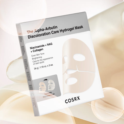 COSRX The Alpha-Arbutin Discoloration Care Hydrogel Mask 34g X 3ea - Glamourous Grace