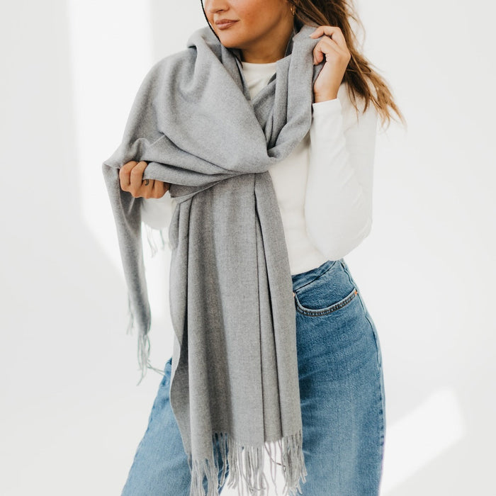 Cozy Cashmere Essential Soft Solid Scarf - Glamourous Grace