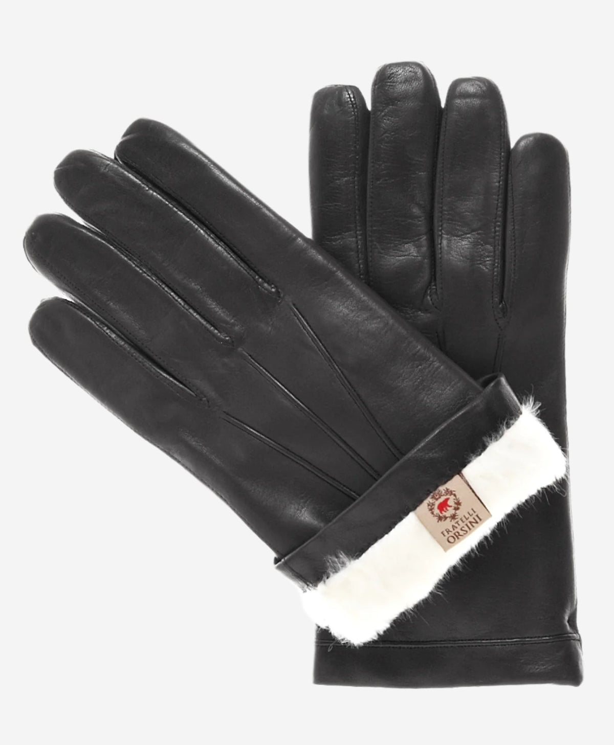 CR3001 (black) - Men’s handsewn Italian rabbit fur gloves - Glamourous Grace