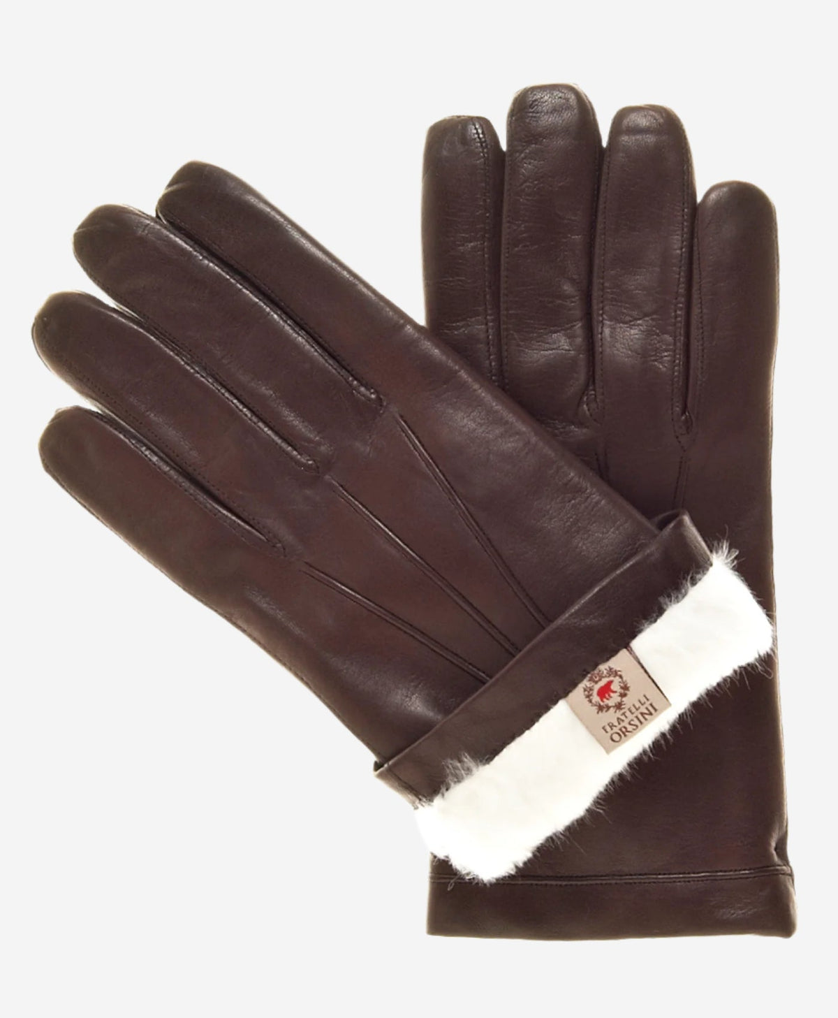 CR3001 (brown) - Men’s Italian rabbit fur gloves - Glamourous Grace