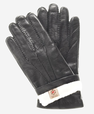 CR3103 (black) - Men’s handsewn Italian rabbit fur gloves - Glamourous Grace