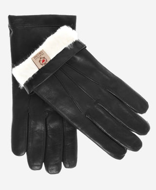 CR3303 (black) - Men’s Italian rabbit fur gloves with longer fingers - Glamourous Grace