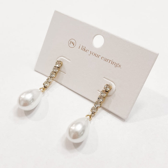 Crane Diamond Pearl Earrings WATERPROOF - Glamourous Grace