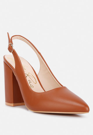 Creidne Block Heel Pointed Toe Sandals