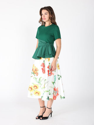 Crew Neck Oversized Bow Top