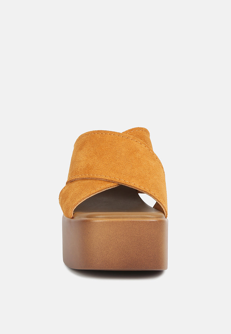 Matrix Criss Cross Strap Block Heel Sandals - Glamourous Grace