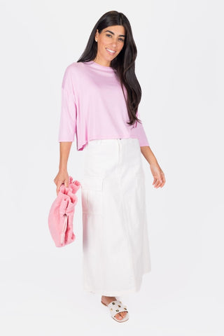 Cropped Tee (Pink Blush)